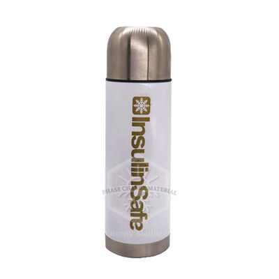2-8 ° C SS304 PCM Travel Cooler Flask 36 Jam Untuk Biomedik Dan Membawa Insulin